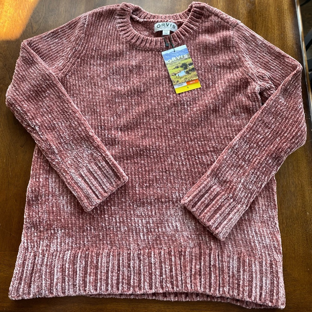New with tags. Super soft chenille Orvis sweater.